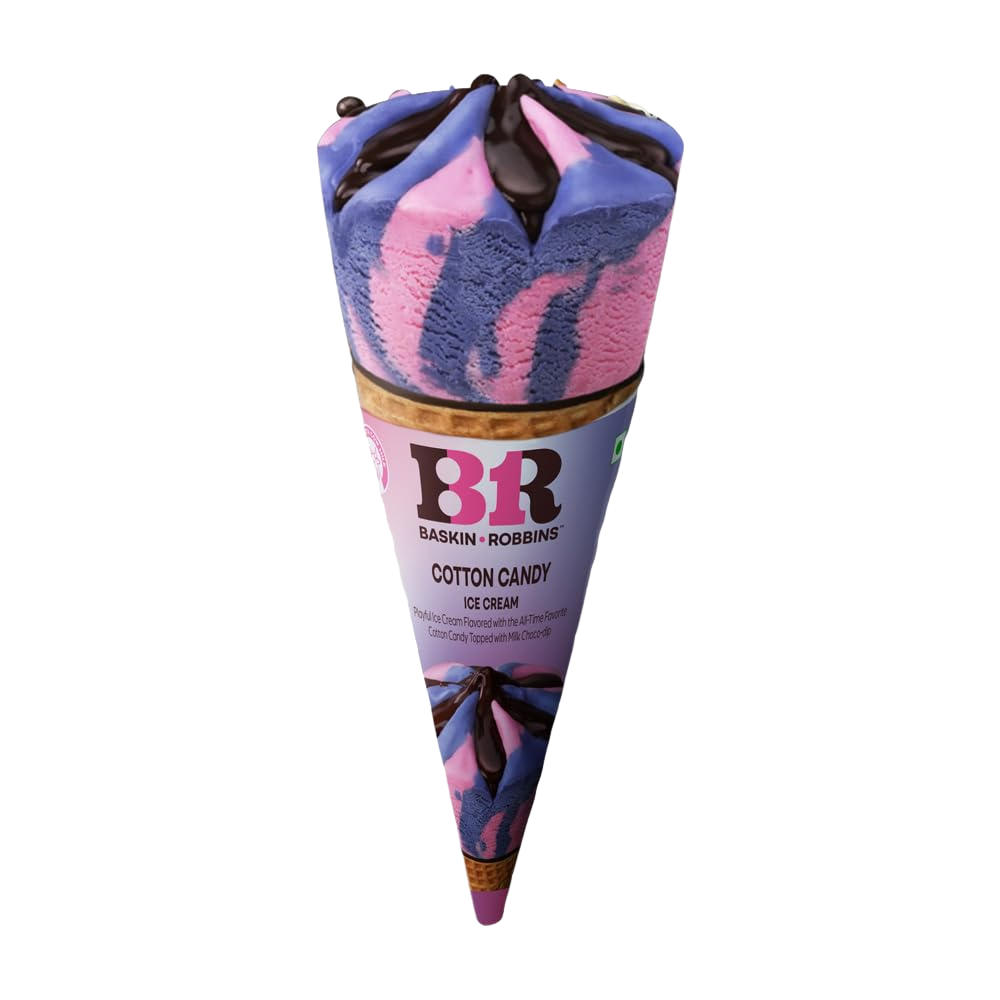 Baskin Robbins Cotton Candy Cone Icecream 110ml MRP 255