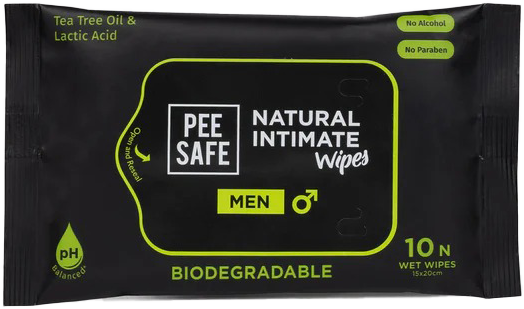 Pee Safe Natural Intimate Wipes For Men MRP 159