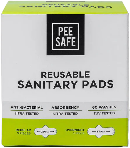 Pee Safe Reusable Sanitary Pads 280mm & 330mm - MRP 799