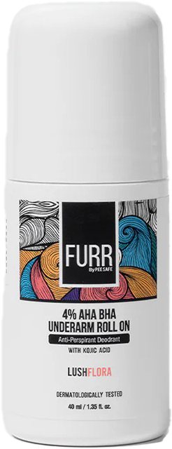 PeeSafe Furr 4% AHA BHA Underarm Roll On 40ml MRP 399