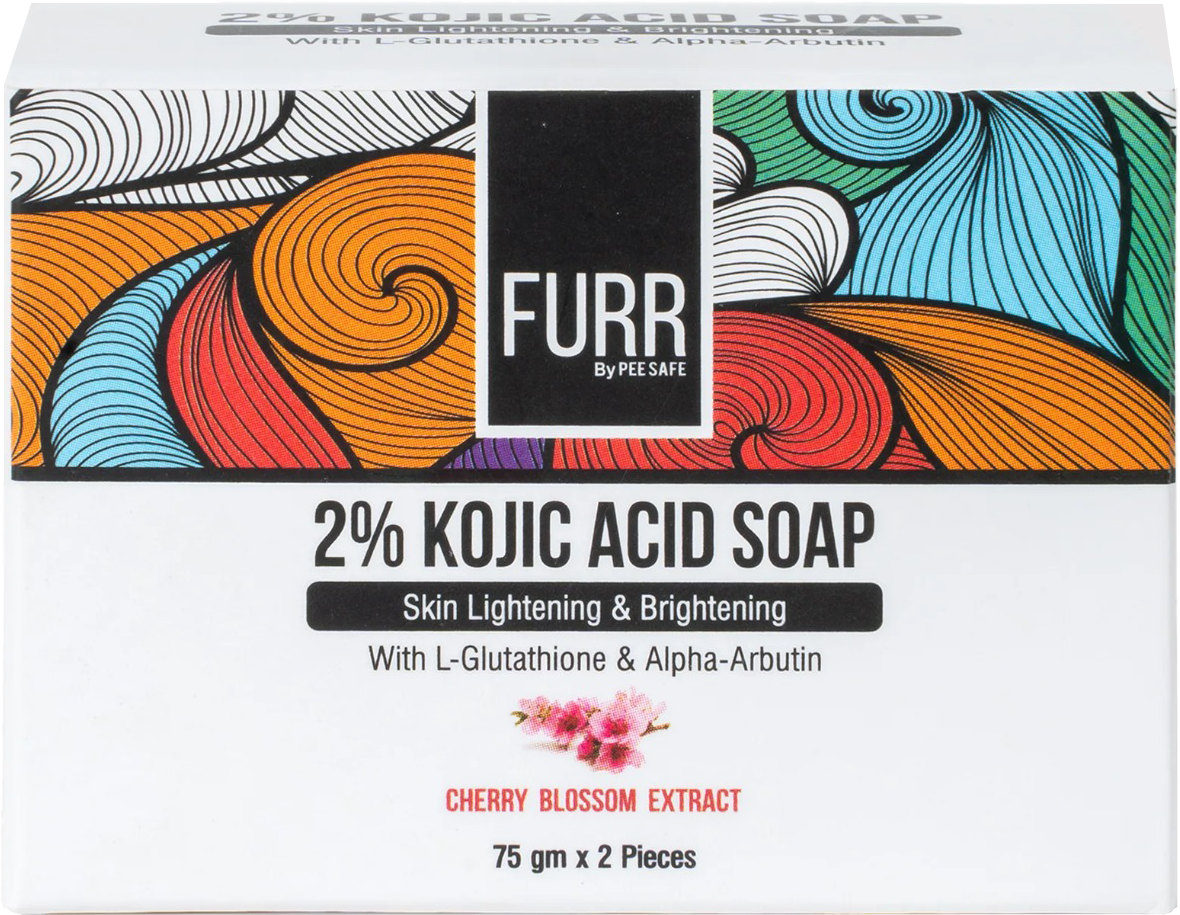 PeeSafe Furr 2% Kojic Acid Bathing Soap (75g x Pack of 2) MRP 479