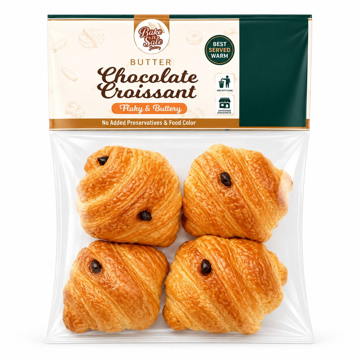 Bake N Sale Mini Chocolate Croissant MRP 165