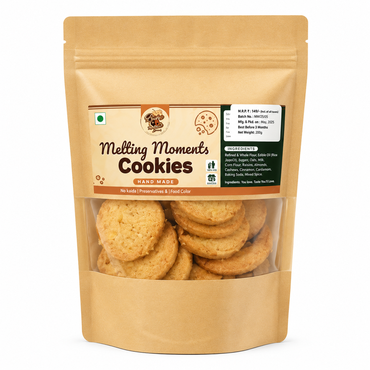 Bake N Sale Melting Moment Cookies 150g MRP 275