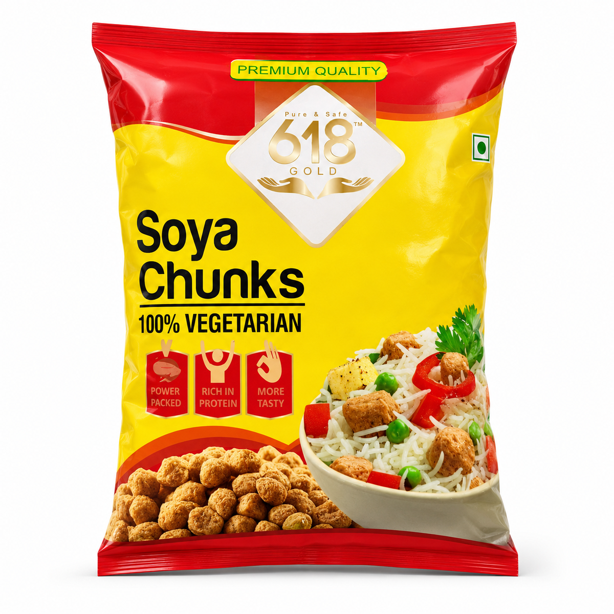 618 Soya Chunks 200g MRP 60