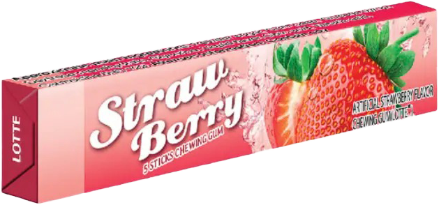 Lotte Strawberry Chewing Gum 13.5g MRP 50