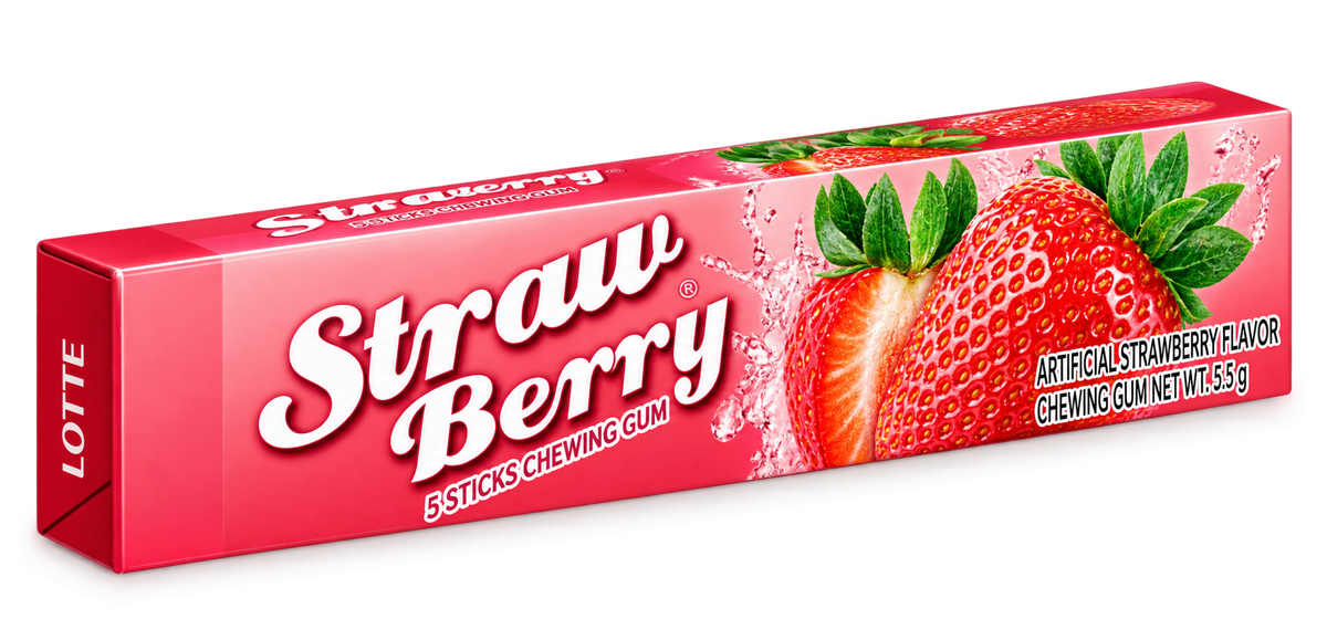 Lotte Strawberry Chewing Gum 13.5g MRP 50