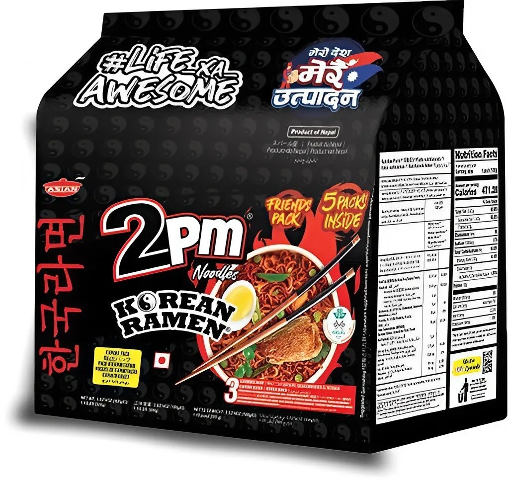 2 PM Korean Ramen Noodles (100g x Pack of 5) MRP 250