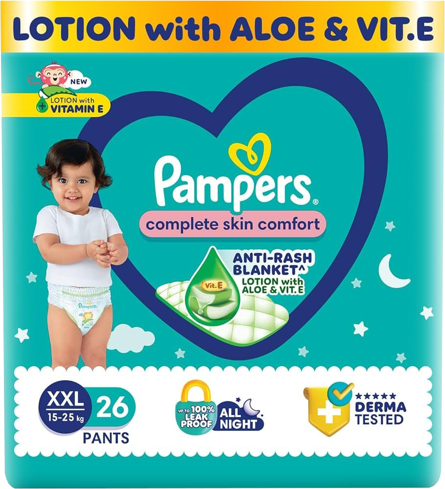 Pampers All Round Protection Baby Diapers - XXL Size MRP 1444