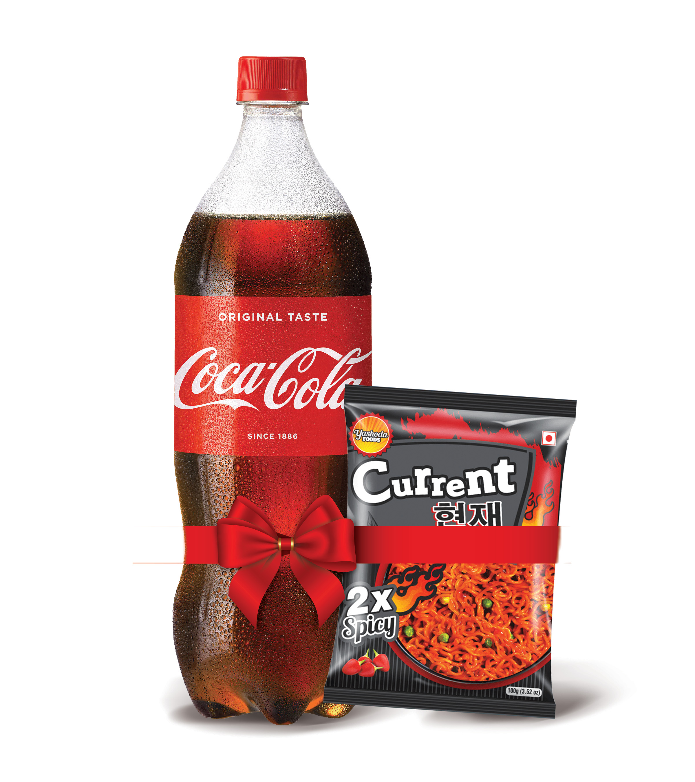 Coca-Cola Original Taste Cold Drink 1500ml MRP 200 Free Current Noodles Worth (Rs.50) with every 1500ml Pack