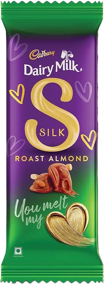 Cadbury Dairy Milk Silk Almond Roast Chocolate Bar 52g MRP 220