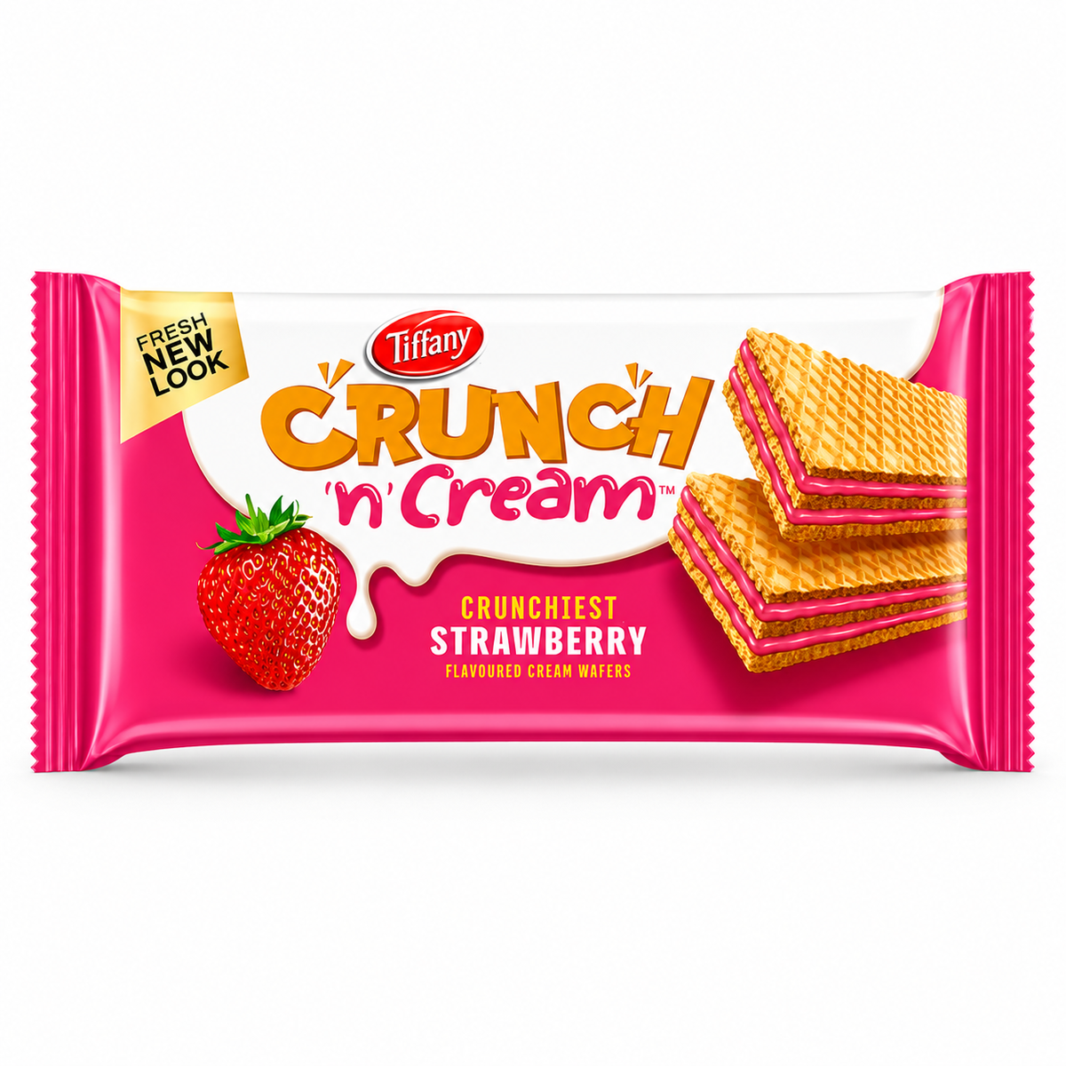 Tiffany Crunch 'n' Cream Strawberry Cream Wafers 65g MRP 145