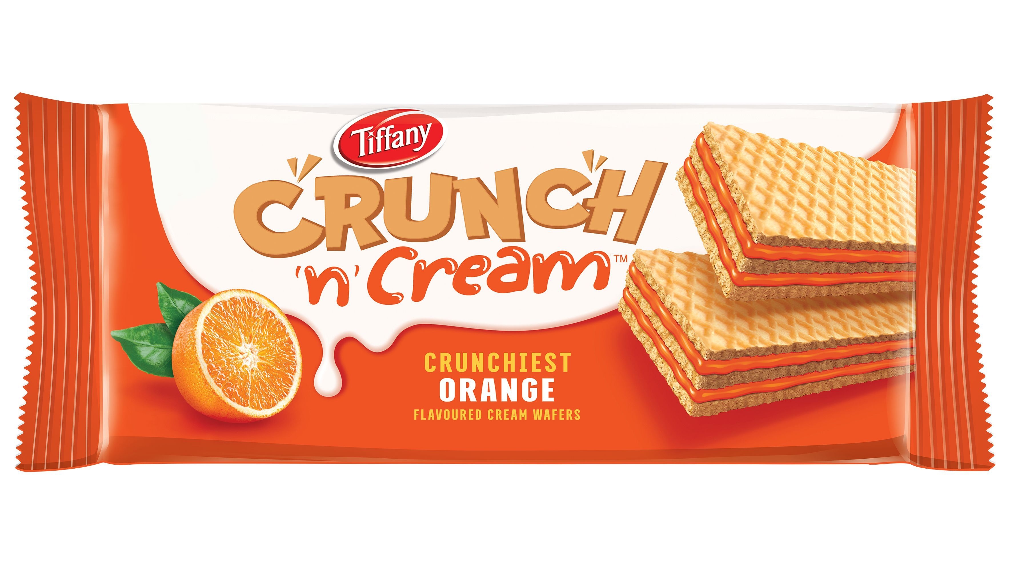 Tiffany Crunch N Cream Orange Flavored Cream Wafers 65g MRP 145