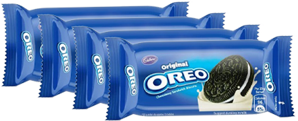 Cadbury Oreo Original Chocolatey Sandwich Biscuits (41.75g x Pack of 4) MRP 100