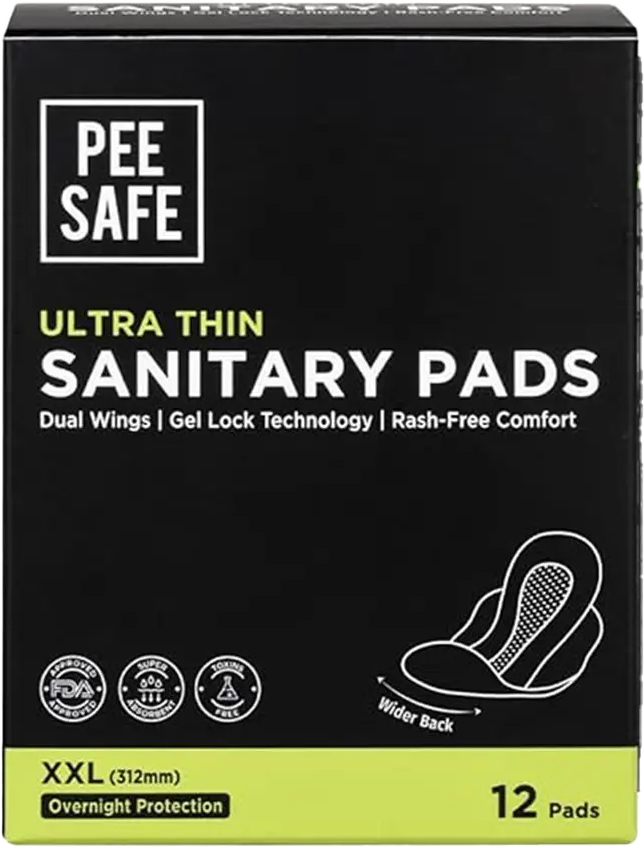 Pee Safe Ultra Thin Sanitary Pads XXL 312mm - MRP 319