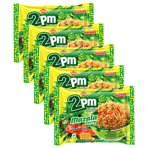 2 PM Masala Curry Veg Noodles (60g x Pack of 5) MRP 100