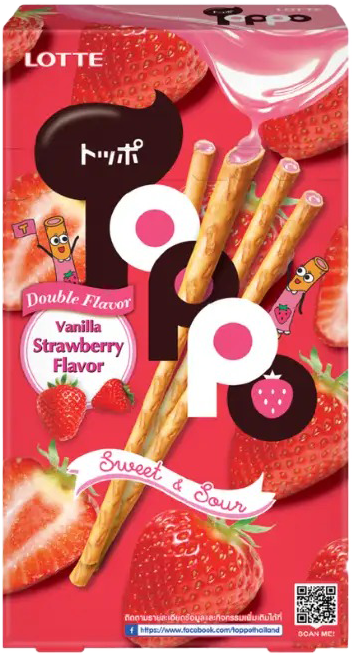 Lotte Toppo Vanilla Strawberry 40g MRP 220