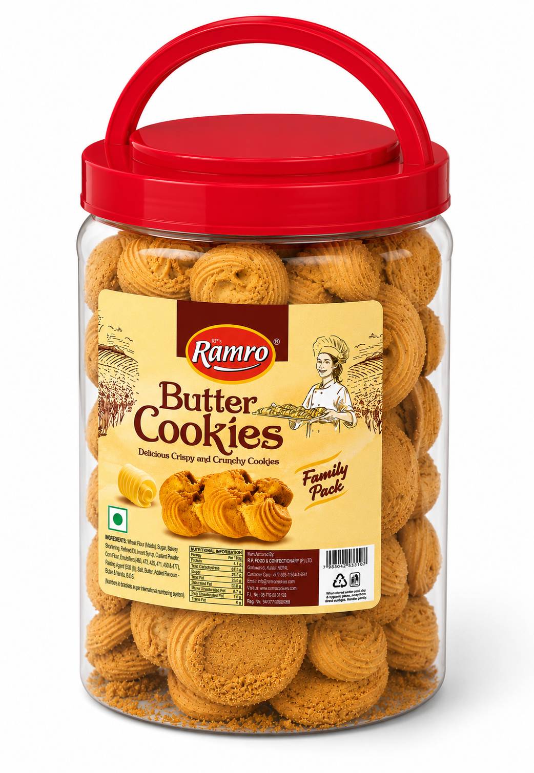 Ramro Butter Cookies Jar 500g MRP 300