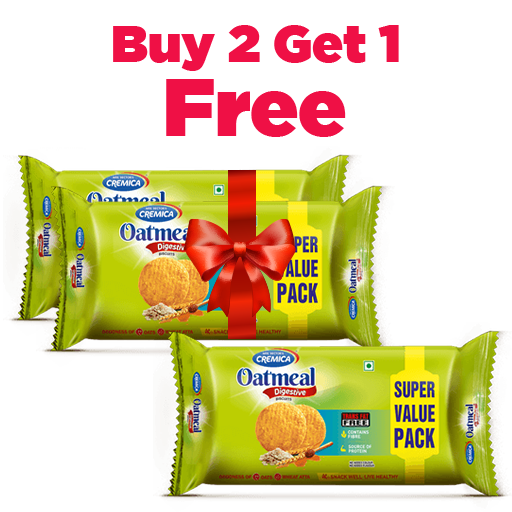 Cremica Oatmeal Digestive Biscuits 105g MRP 65