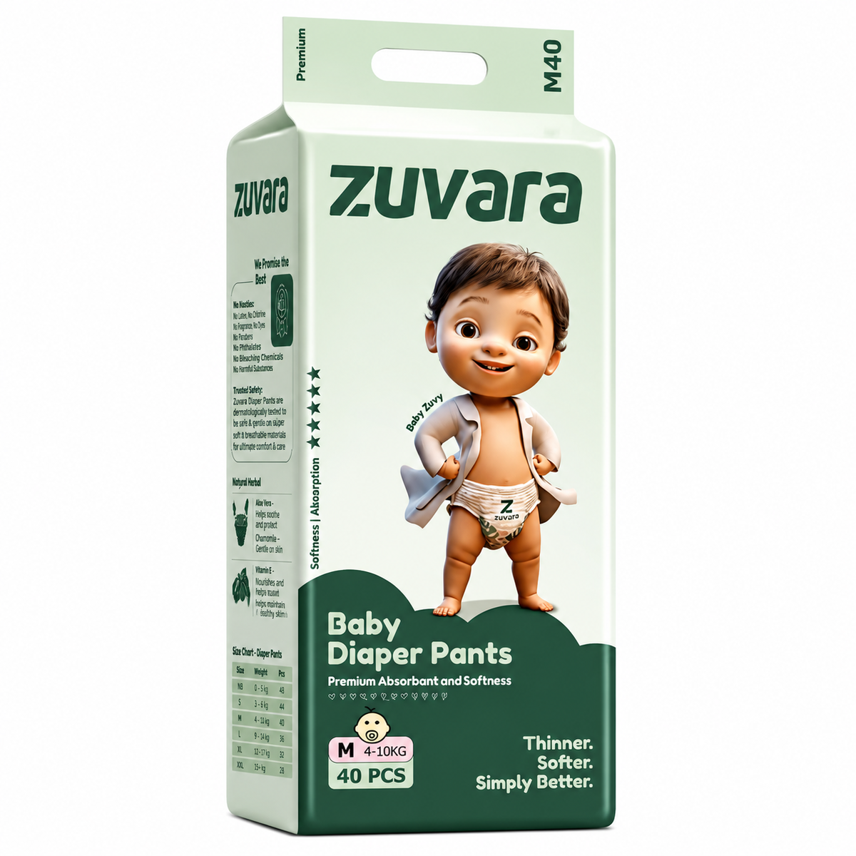 Zuvara Premium Diaper Pants M Size MRP 1150