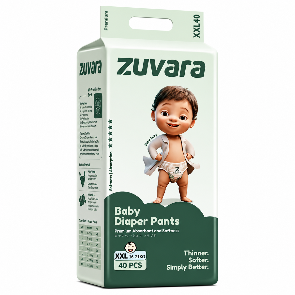 Zuvara Premium Diaper Pants XXL Size MRP 1275