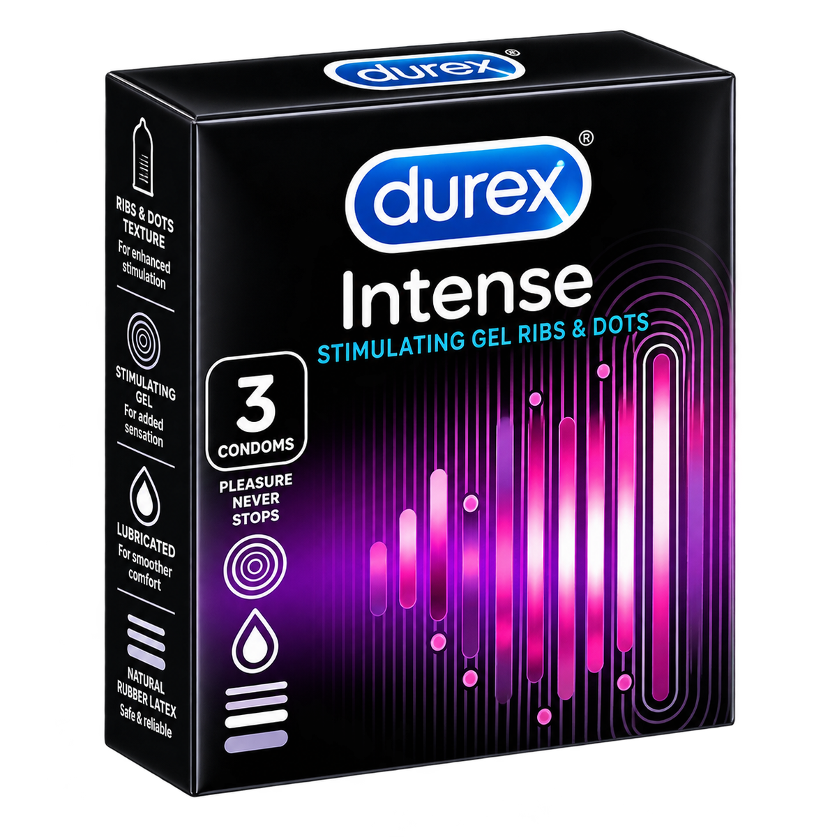 Durex Intense Orgasmic Condoms 3pcs MRP 290