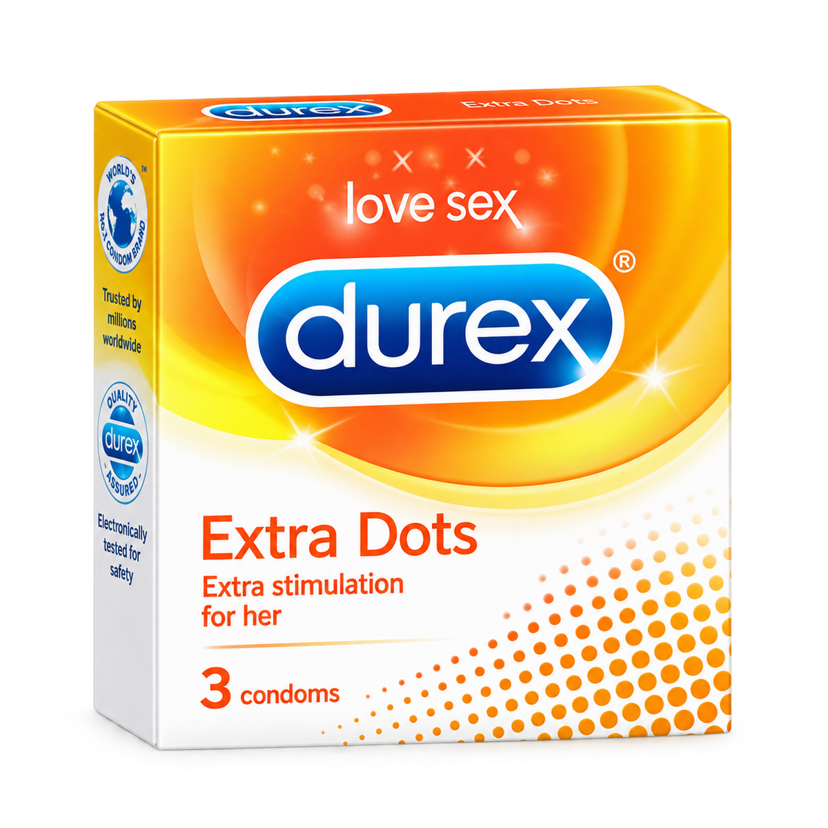 Durex Extra Dots Condom 3pcs MRP 175