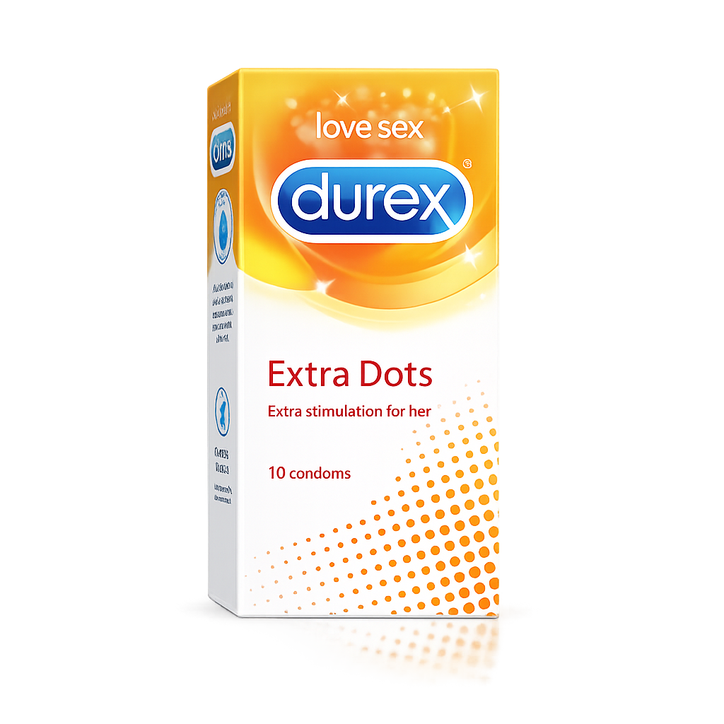 Durex Extra Dots Condom 10pcs MRP 520