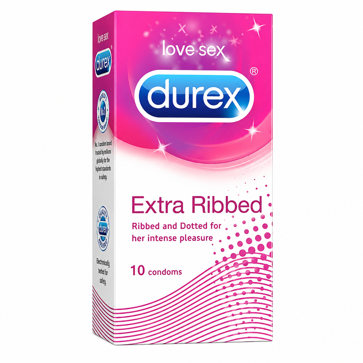 Durex Extra Ribbed Condoms 10pcs MRP 520