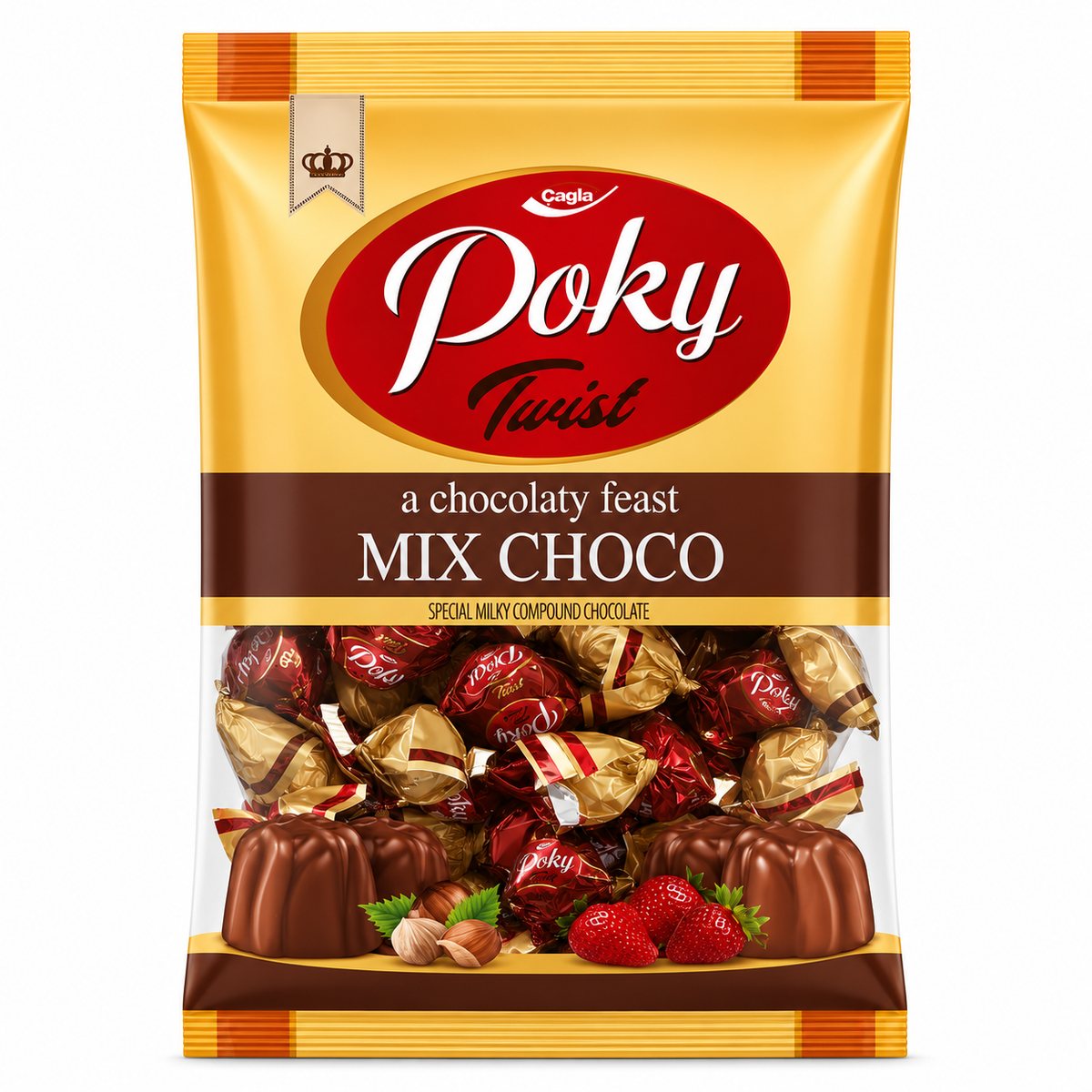 Cagla Poky Twist Milky Compound Chocolate 500g MRP 850