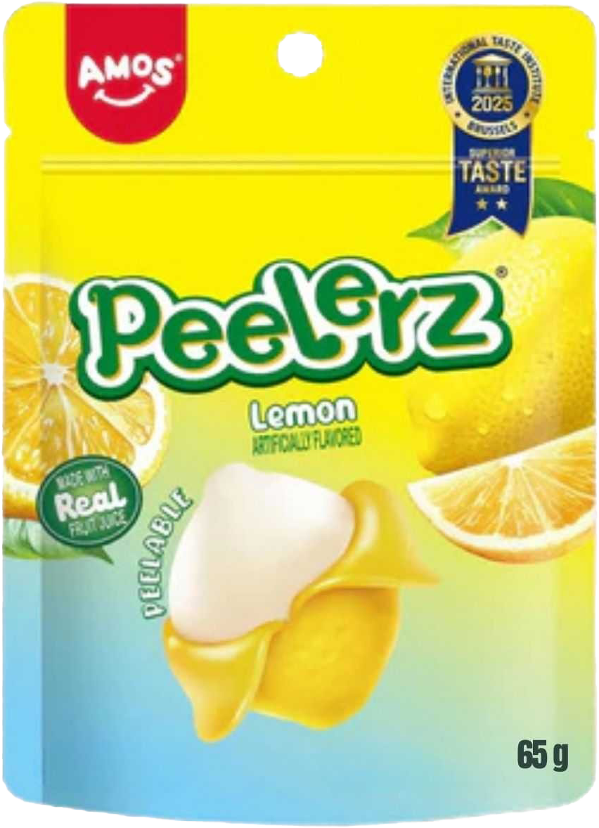 Amos Peelerz Lemon Gummy Candies 65g MRP 170