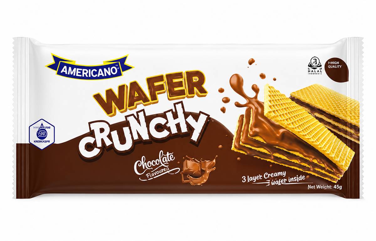 Americano Crunchy Chocolate Cream Wafers 60g MRP 80