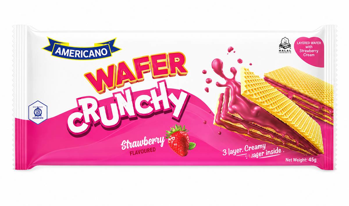 Americano Wafer strawberry 60g MRP 80