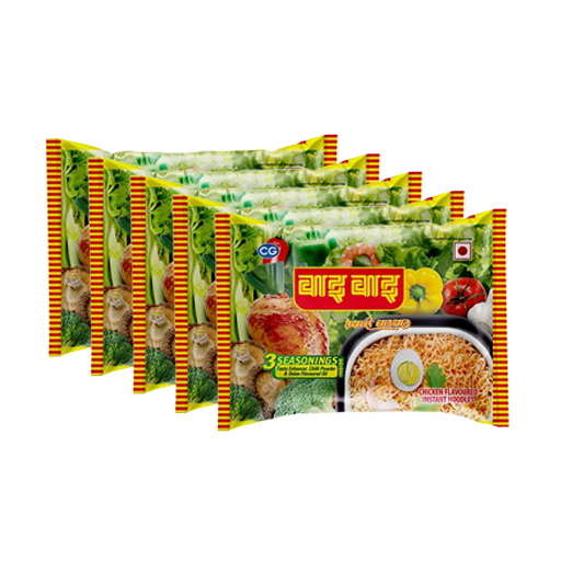 Wai Wai Chicken Flavoured Noodles (60g x Pack of 5) MRP 100