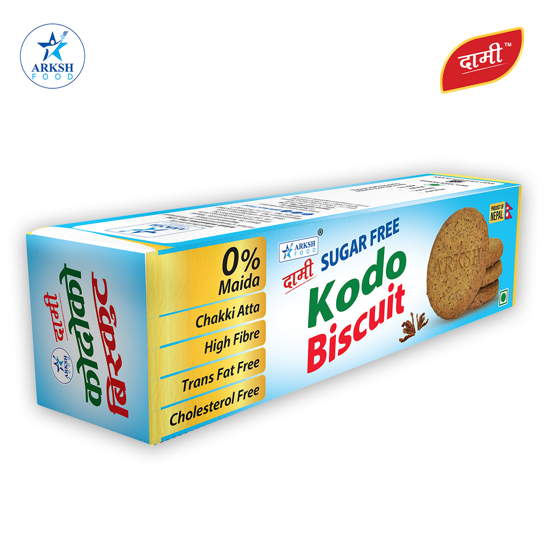 Arksh Food Dami Kodo/Millet Biscuit Family Pack (Sugar Free) 100gm MRP 75