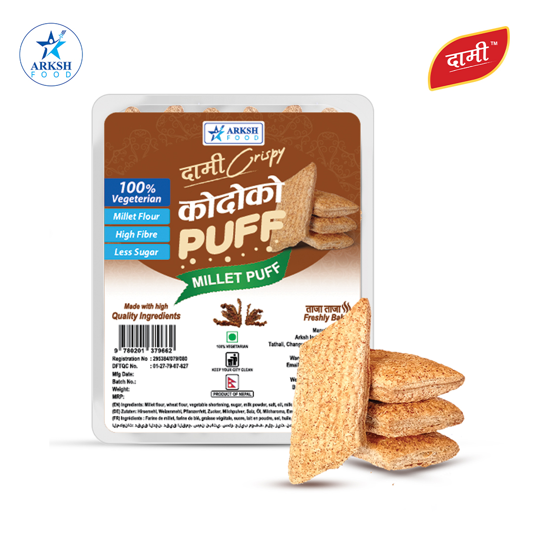 Arksh Food Dami Kodo/Millet Puff 150gm MRP 100