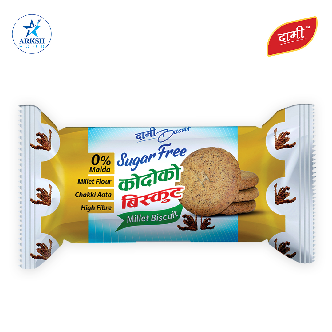 Arksh Food Dami Kodo/Millet Biscuit (Sugar Free) 50gm MRP 30