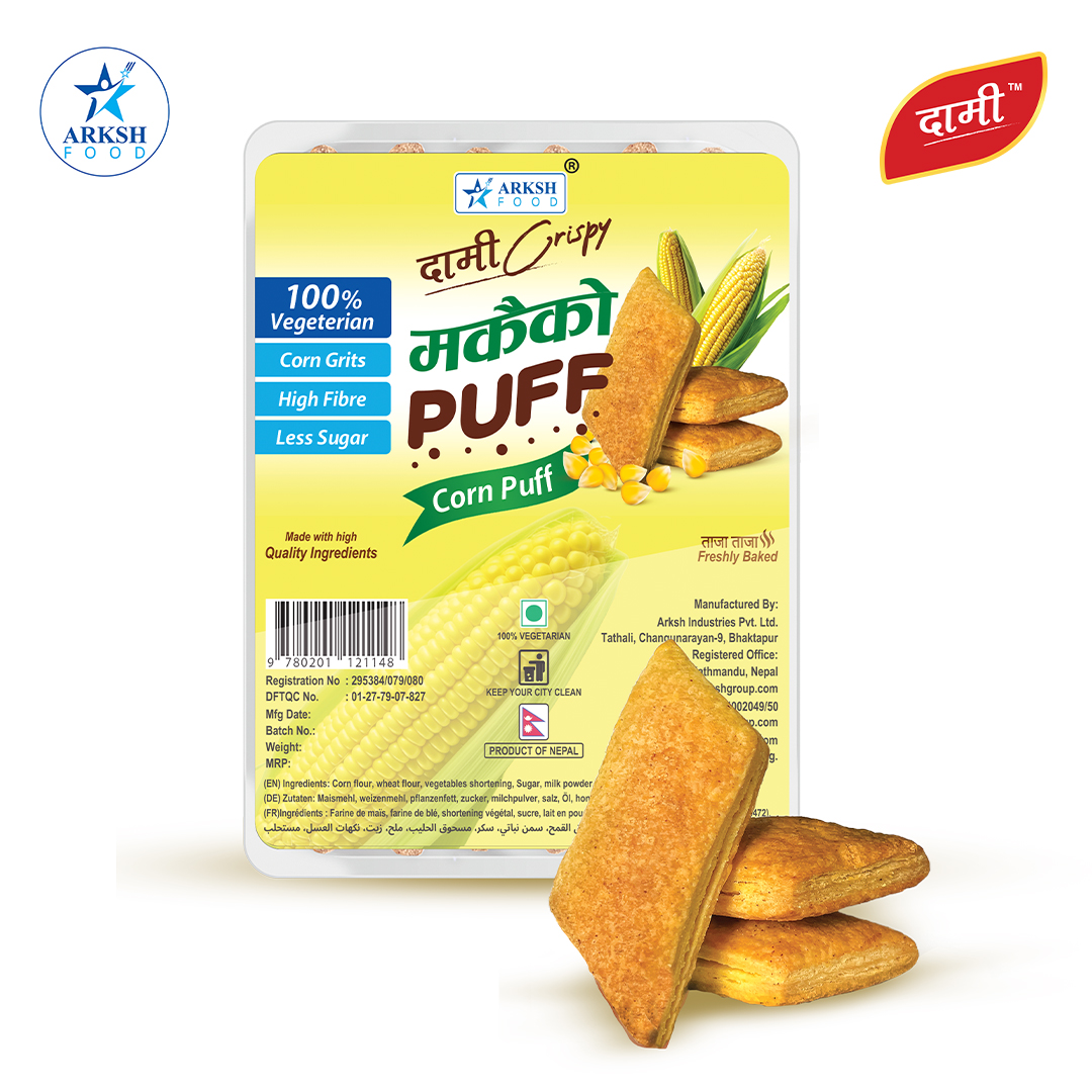 Arksh Food Dami Corn Puff 170gm MRP 100
