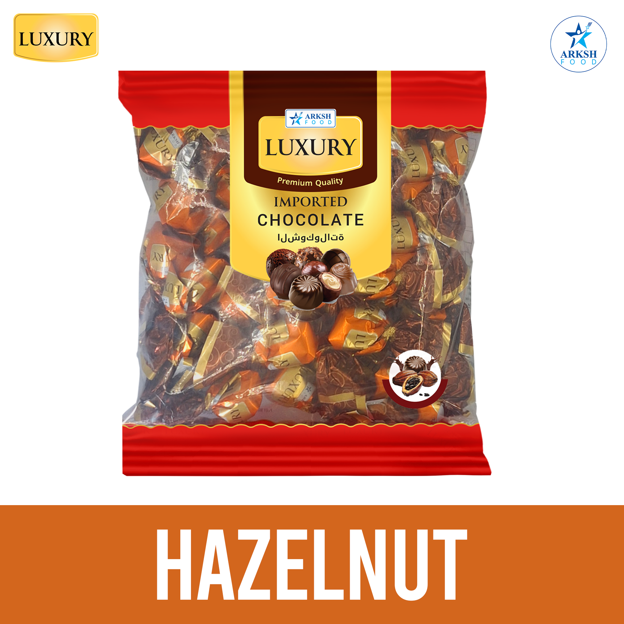 Arksh Food Luxury Chocolates (Hazelnut) 400 gm MRP- 400