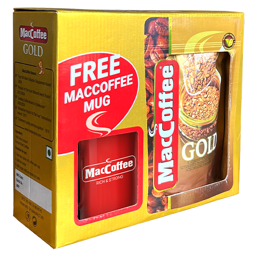MacCoffee Gold Coffee with Free Ceramic Cup 150gm MRP 1275