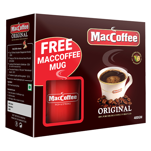 MacCoffee Original Coffee with Free Ceramic Cup 400gm MRP 1899