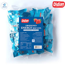Didian Compressed High Energy Biscuit (Strawberry Milk Flavor) - 300 gm (15 gm x 20 packs)- MRP 300