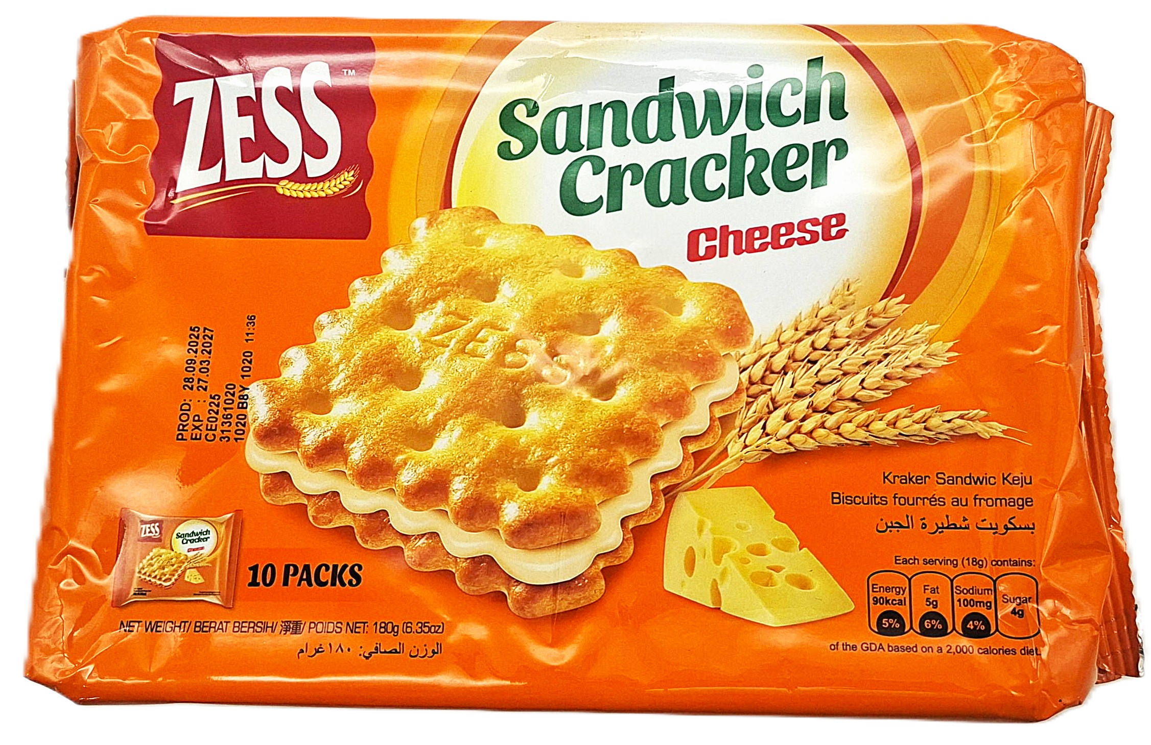 Zess Sandwich cracker cheese assorted biscuits 180g MRP 410