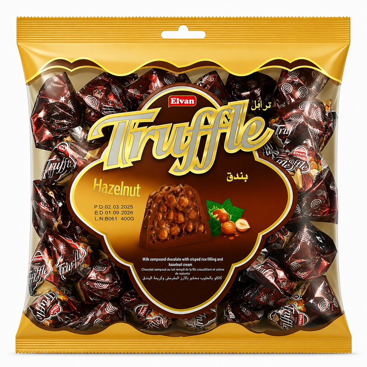 Elvan Truffle Bag Hazelnut 400g MRP 660