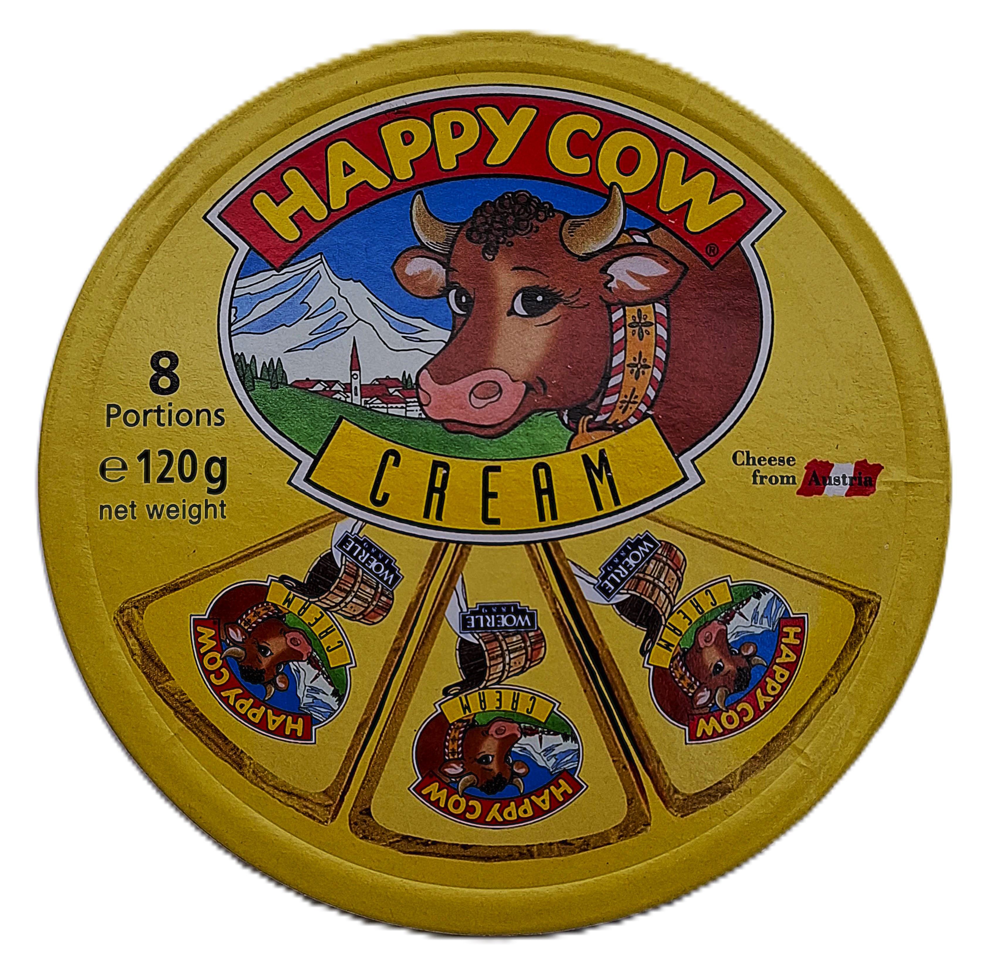 Happy cow cream 120g 8 portion assorted cheese MRP  335