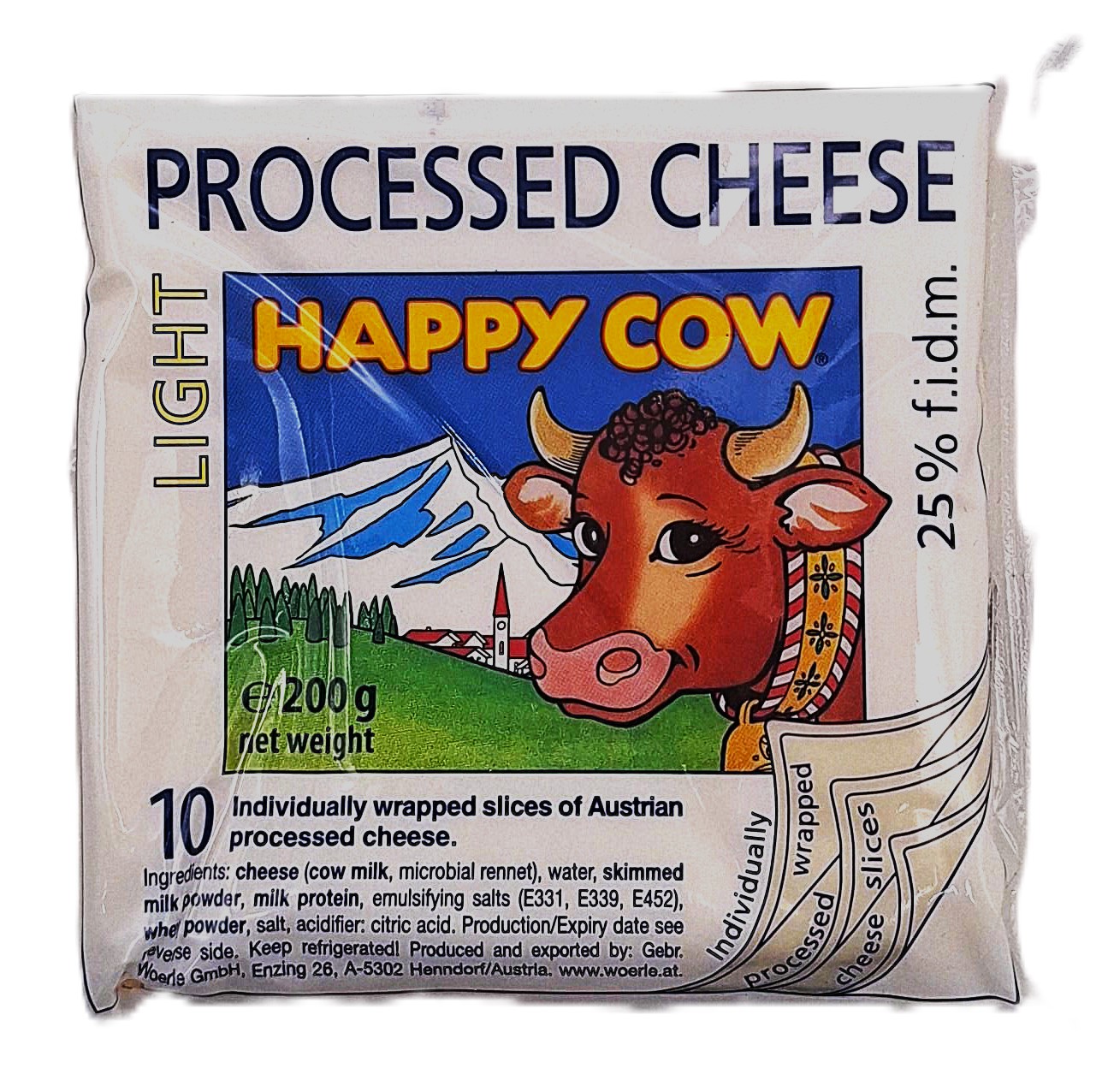 Happy cow Light 200g 10 slice assorted cheese MRP  540