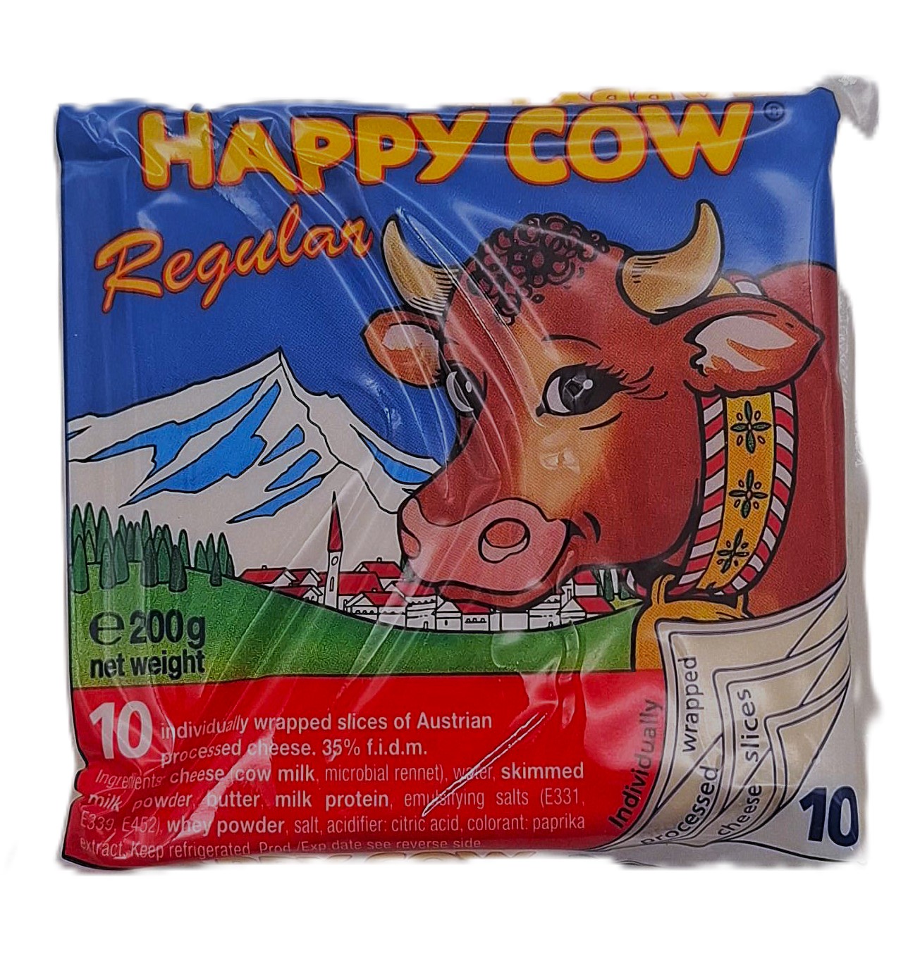 Happy cow Regular 200g 10 slice assorted cheese MRP 540