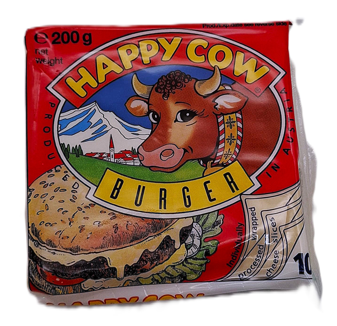 Happy cow Burger 200g 10 slice assorted cheese MRP 540