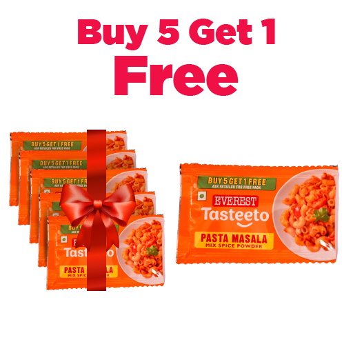 Everest Tasteeto Pasta Masala 7g MRP 55  [BUY 5 GET 1 FREE]