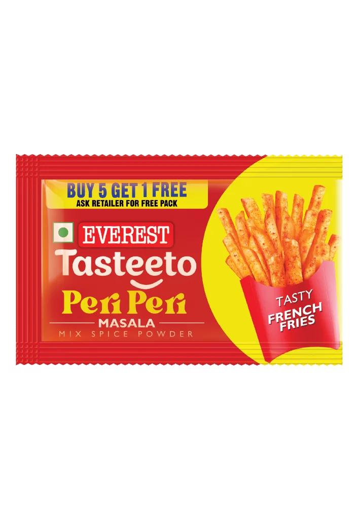 Everest Tasteeto Peri Peri Masala 7g  MRP 55  (BUY 5 GET 1 FREE)