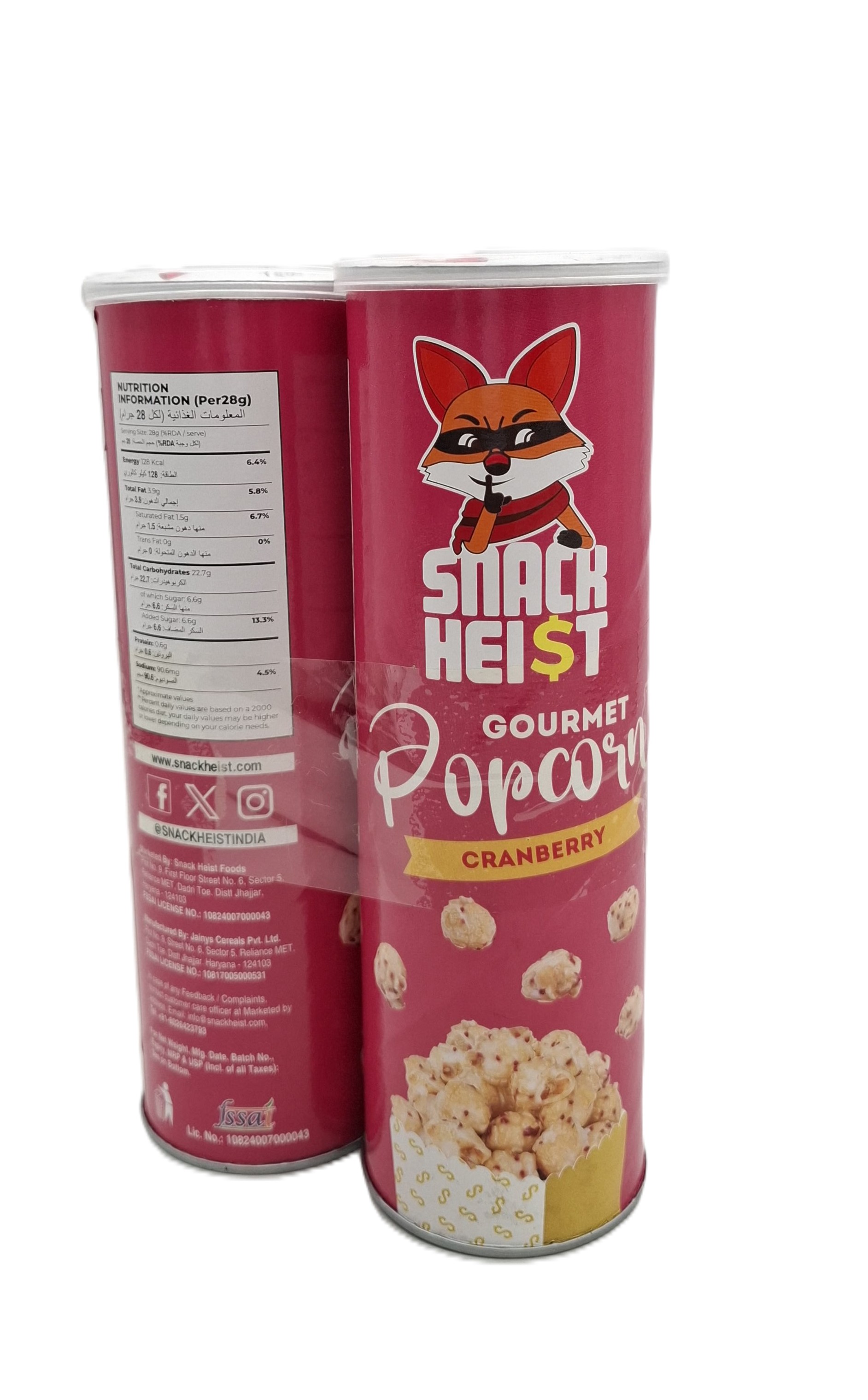 Snackheist Gourmet Popcorn Cranberry Flavour BOGO MRP 240